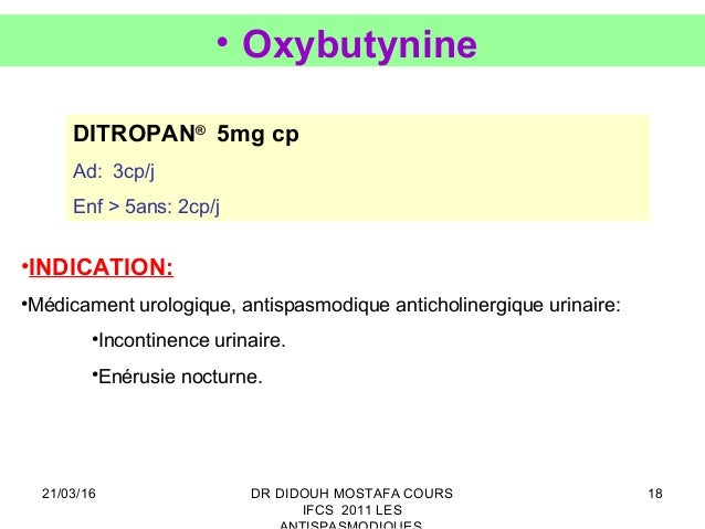 Ditropan Oxybutynine 5mg