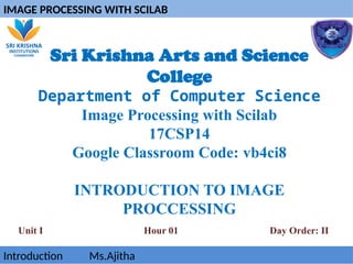 Introduction to Image Processing - DIP PPT | PPTX
