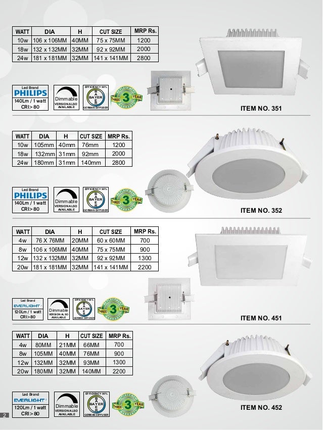 led product catalog MRP LIST 1