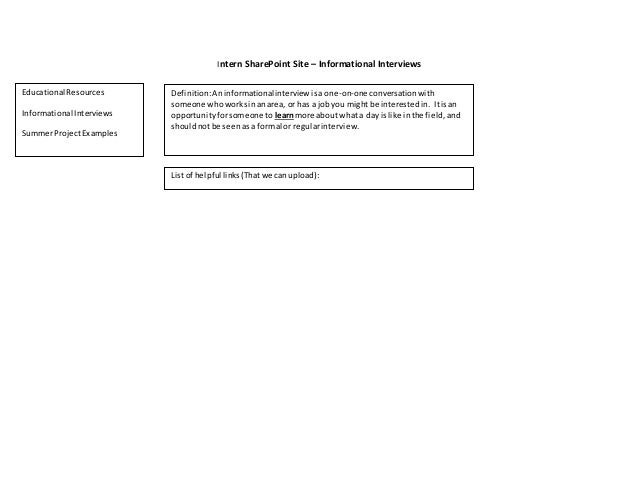 informational interview definition