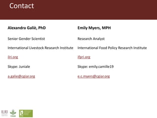 Gendered opportunities and constraints in milk trading in peri-urban Nairobi
