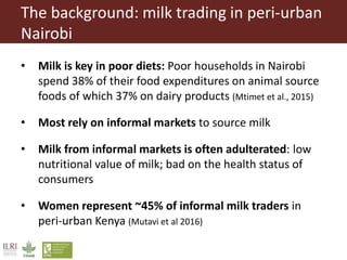 Gendered opportunities and constraints in milk trading in peri-urban Nairobi