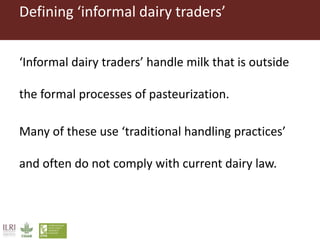 Gendered opportunities and constraints in milk trading in peri-urban Nairobi