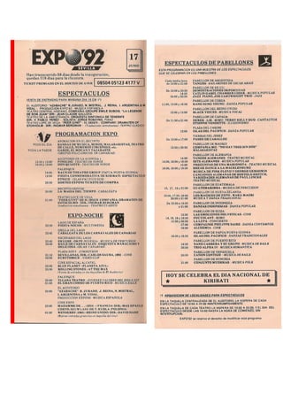 Programa del 17 de junio de EXPO 92