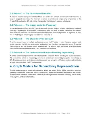 Dependency Mapping in OT Systems: Passive Discovery and Graph Analysis ...