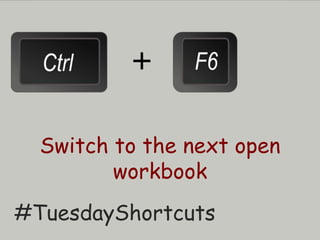 +
Switch to the next open
workbook
#TuesdayShortcuts
 