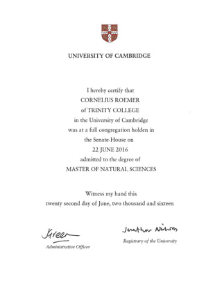 Degree Cert | PDF