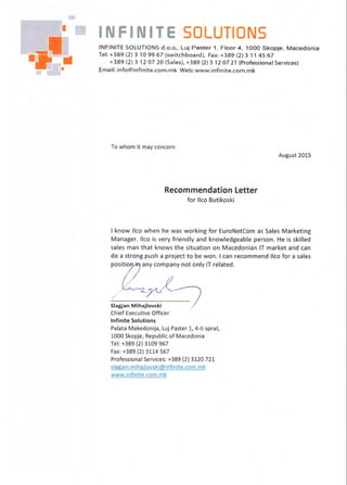Recommendation letter-INFINITY