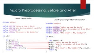 CSE240 Macros and Preprocessing | PPT