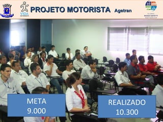 PROJETO MOTORISTA   Agetran




META            REALIZADO
9.000             10.300
 