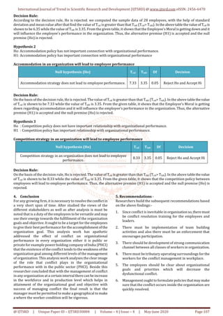 Impact of Workplace Conflict Management on Organizational Performance A ...