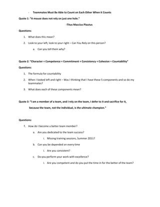 17 indisputable laws of teamwork | PDF