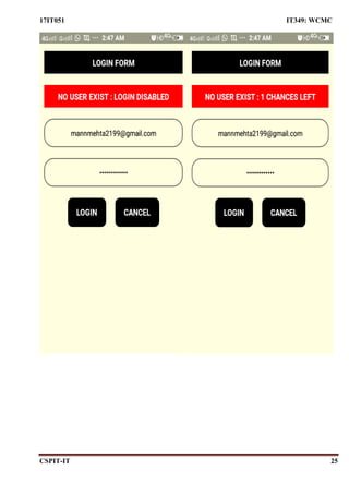 17IT051 IT349: WCMC
CSPIT-IT 25
 