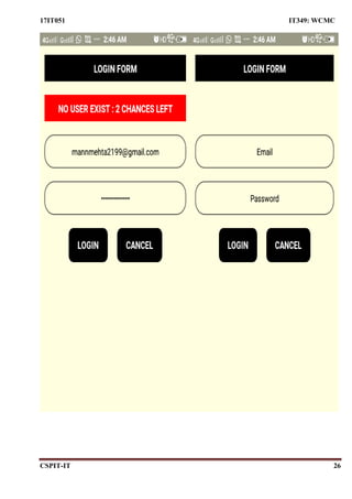 17IT051 IT349: WCMC
CSPIT-IT 26
 