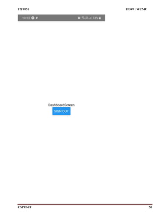 17IT051 IT349 : WCMC
CSPIT-IT 50
 