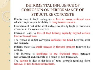 corrosion of steel reinforcement in concrete | PPTX