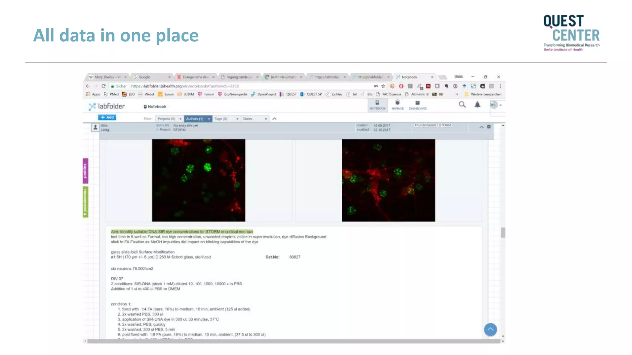 All data in one place
 