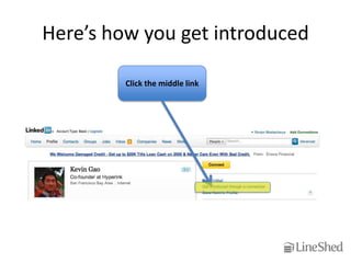 Here’s how you get introduced

         Click the middle link
 
