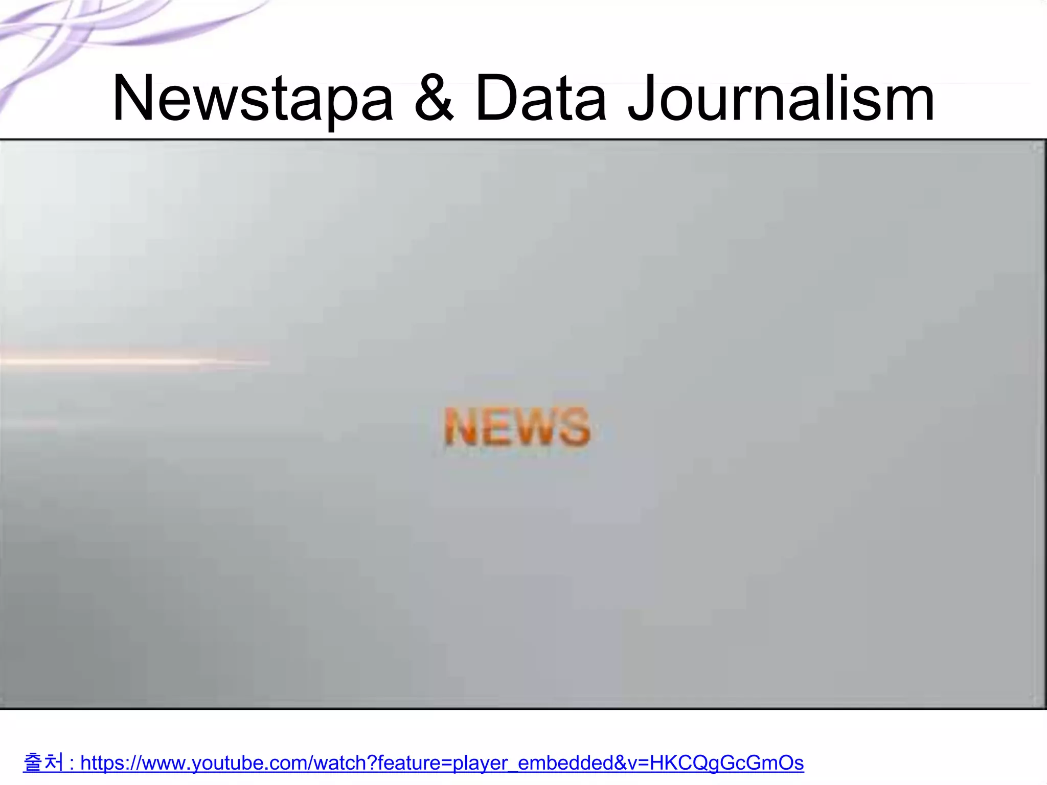 Newstapa & Data Journalism
출처 : https://www.youtube.com/watch?feature=player_embedded&v=HKCQgGcGmOs
 