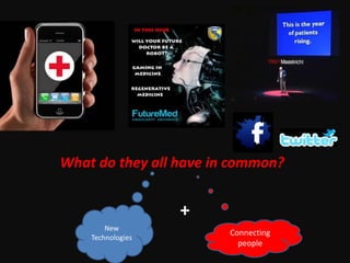 What do they all have in common?

+
New
Technologies

Connecting
people

 