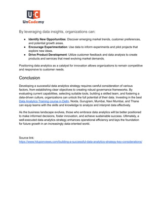 Building a Successful Data Analytics Strategy: Key Considerations | PDF