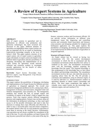 A Review of Expert Systems in Agriculture | PDF