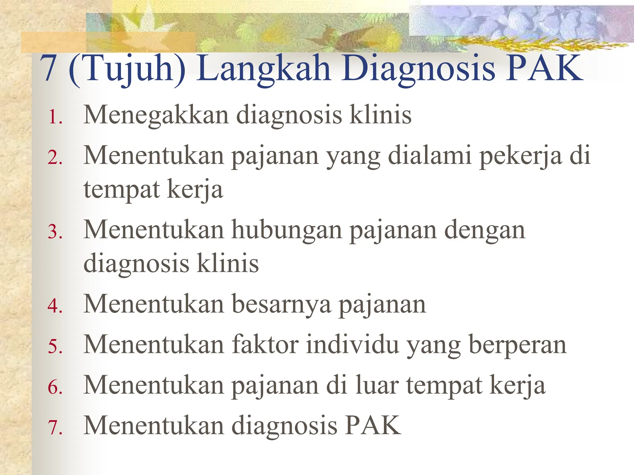 Pajanan penyakit akibat kerja di tempat kerja k3 | PPT