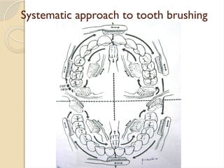 Systematic approach to tooth brushing
 