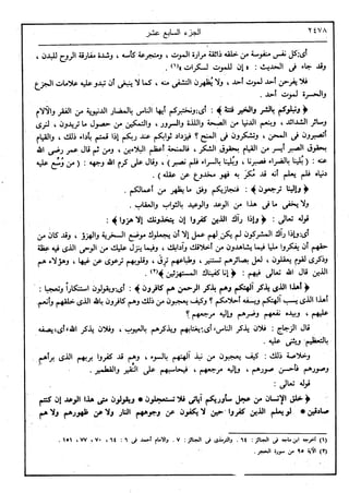 في رحاب التفسير- الجزء السابع عشر