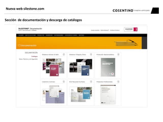 Sección de documentación y descarga de catálogos 
Nueva web silestone.com  