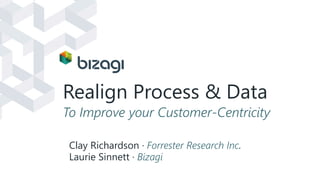 Realign Process & Data 
To Improve your Customer-Centricity 
Clay Richardson · Forrester Research Inc. 
Laurie Sinnett · Bizagi  
