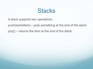 Stacks And Queues and representation .pptx