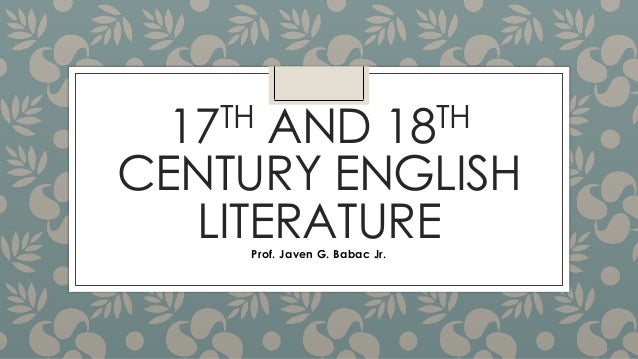 17th century in literature - Wikipedia 17th century british literature
