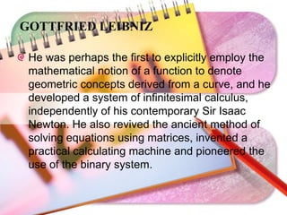 History of Mathematics: 17th Century Mathematics | PPTX