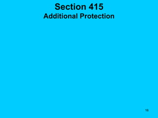 Section 415 Additional Protection 