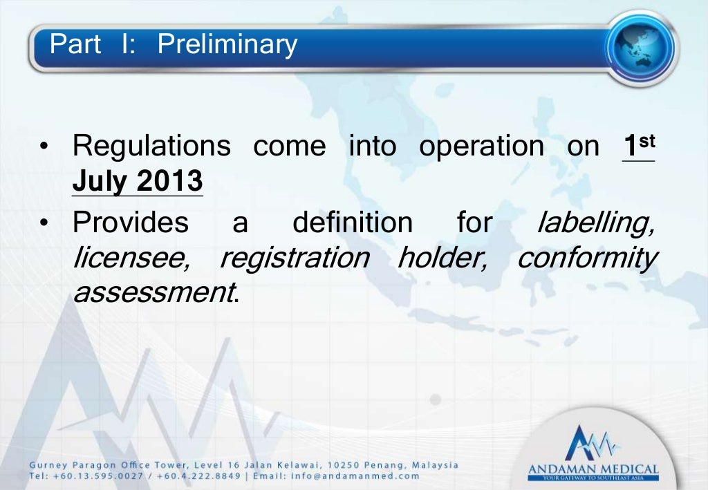 Malaysia Medical Devices Regulations