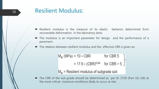 Modulus Resilent Design of flexible pavement | PPTX