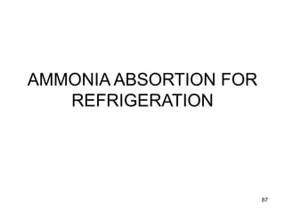 87
AMMONIA ABSORTION FOR
REFRIGERATION
 