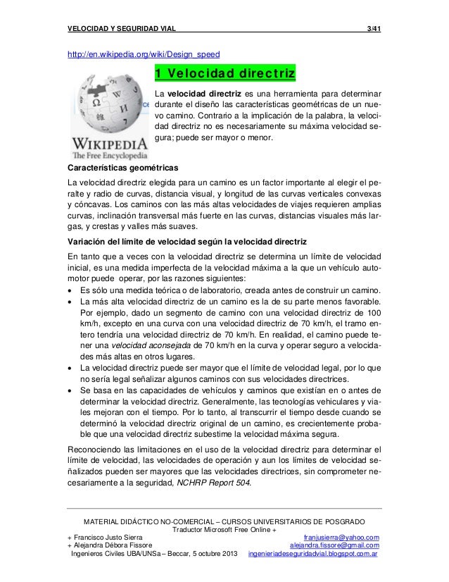 17 Wikipedia 2013 Velocidad Amp Seguridad Vial