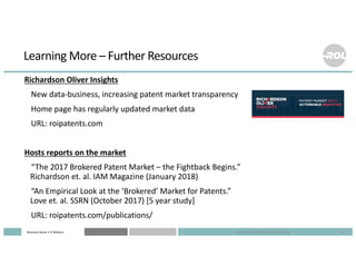 Business Sense • IP Matters
Learning More – Further Resources
°Richardson Oliver Insights
°New data-business, increasing p...