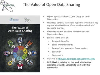 Data as a research output and a research asset: the case for Open Science/Simon Hodson