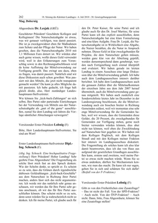 18. LTG-Sitzung am 6. Juli 2010