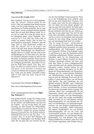 18. LTG-Sitzung am 6. Juli 2010