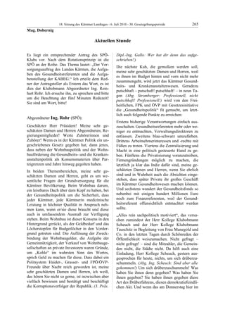 18. LTG-Sitzung am 6. Juli 2010