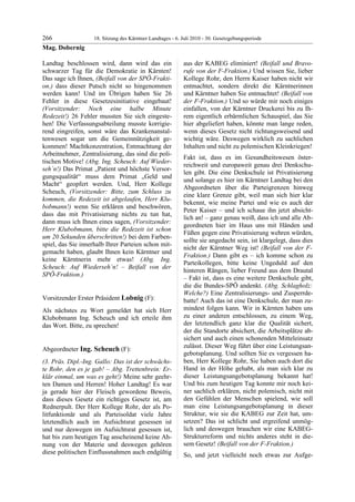 18. LTG-Sitzung am 6. Juli 2010