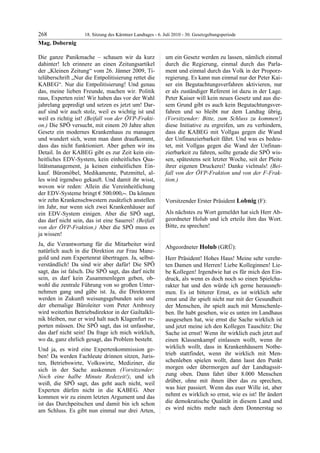 18. LTG-Sitzung am 6. Juli 2010