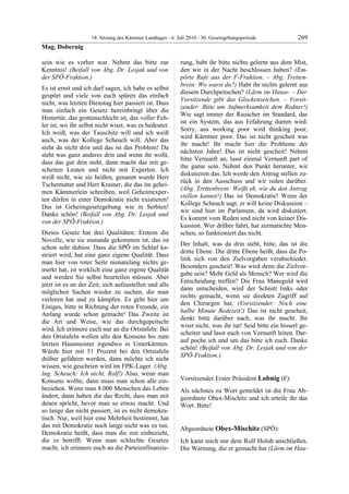 18. LTG-Sitzung am 6. Juli 2010