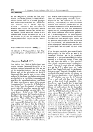 18. LTG-Sitzung am 6. Juli 2010