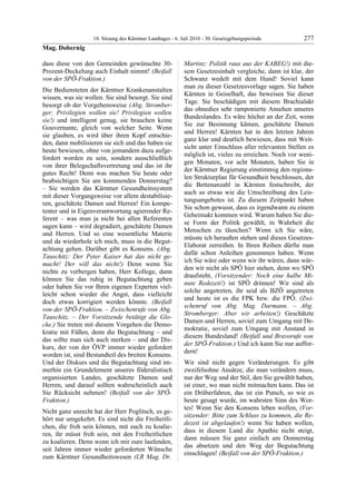 18. LTG-Sitzung am 6. Juli 2010