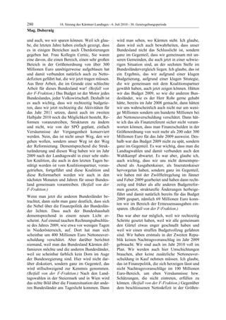 18. LTG-Sitzung am 6. Juli 2010